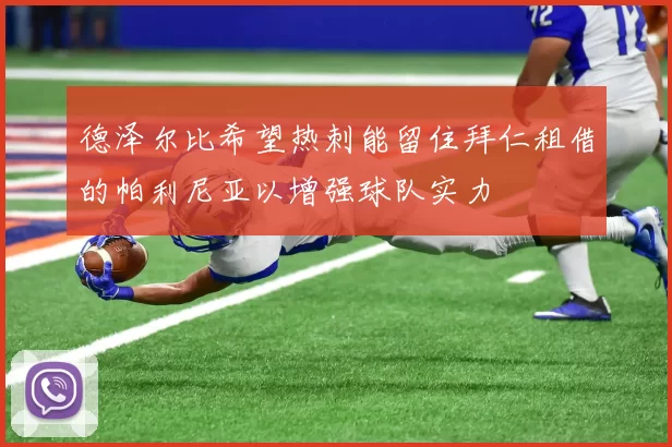 德泽尔比希望热刺能留住拜仁租借的帕利尼亚以增强球队实力